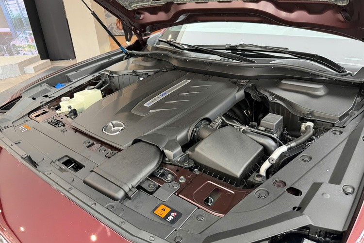 Tại thị trường Việt Nam, Mazda CX-90 có 2 tùy chọn động cơ giống người anh em CX-60. Đầu tiên là hệ truyền động mild hybrid 48V có tên M Hybrid Boost, bao gồm máy xăng SkyActiv-G 6 xi-lanh thẳng hàng, tăng áp, dung tích 3.3L, cho công suất tối đa 284 mã lực tại tua máy 5.000-6.000 vòng/phút và mô-men xoắn cực đại 450 Nm tại tua máy 2.000-3.500 vòng/phút. Động cơ đi kèm với mô-tơ điện tích hợp vào hộp số tự động 8 cấp và pin lithium-ion 0,33 kWh.