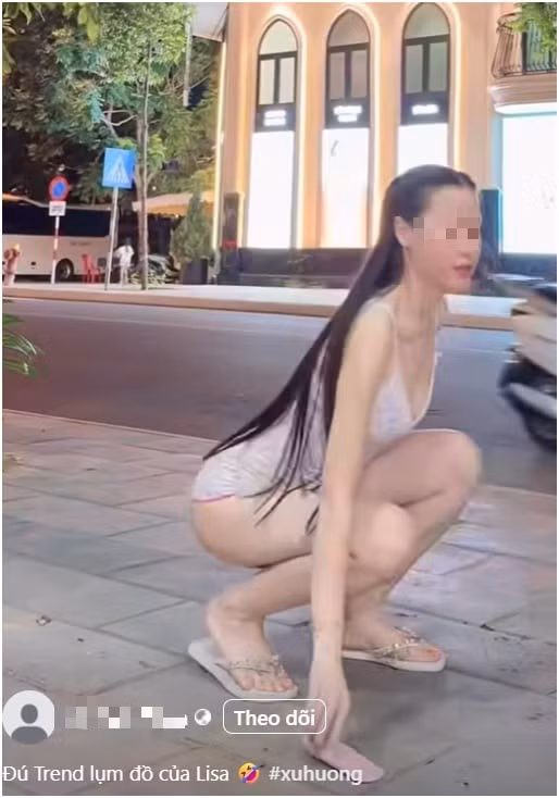 Việc nhặt lại đồ vốn là hành động thường nhật và hoàn toàn bình thường nhưng nay lại được biến hóa trong đông tác được cho là "ưỡn ẹo".