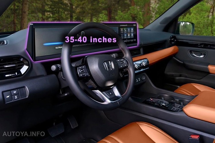 Không gian nội thất cũng chứng kiến một số cải tiến đáng chú ý. Cụm đồng hồ kỹ thuật số và màn hình trung tâm được tích hợp thành một khối hiển thị siêu rộng, dự kiến có kích thước từ 35 đến 40 inch.