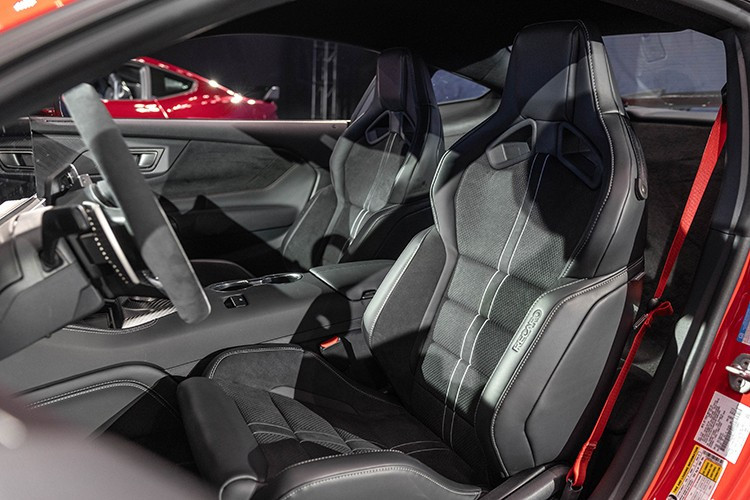 Ghế thể thao Recaro bọc da và Dinamica tùy chọn được bao gồm trong gói Track Pack, gói này cũng bổ sung các điểm nhấn màu xám không gian hoặc xanh ngọc ở cả bên ngoài và bên trong xe, đồng thời loại bỏ hàng ghế sau.