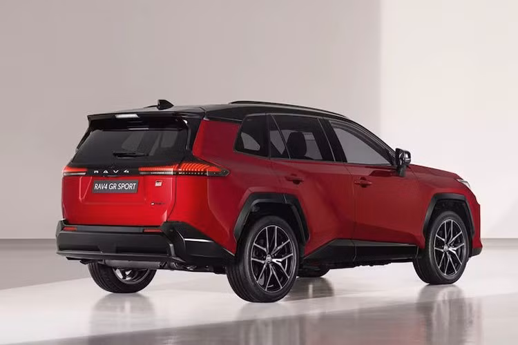 Mẫu xe SUV Toyota RAV4 GR Sport 2026 cũng có tùy chọn màu sơn Supersonic Red kết hợp với nóc xe sơn đen tương phản mang lại phong thái thể thao rõ nét, khiến chiếc xe trở nên nổi bật giữa đám đông.