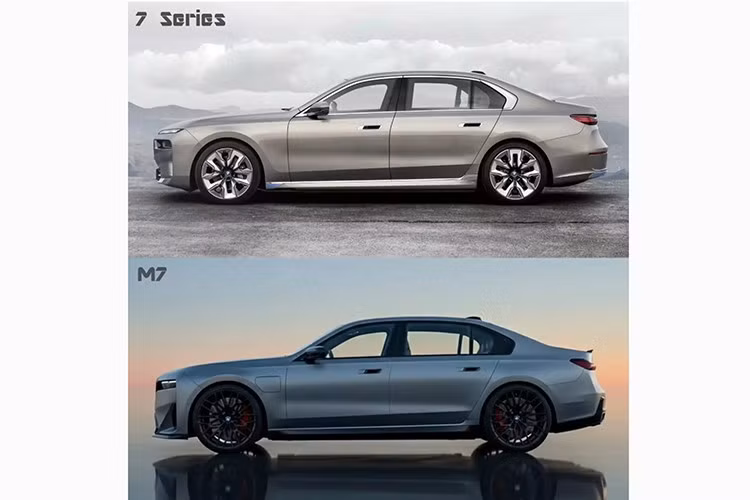 Phần đầu xe được tinh chỉnh mạnh mẽ với lưới tản nhiệt quả thận kép nhỏ gọn hơn, sơn đen mờ thể thao, cùng cụm đèn pha liền khối sắc nét, thay cho kiểu đèn tách đôi gây tranh cãi hiện tại. Cản trước mở rộng với hốc gió lớn, lưới trung tâm dạng tổ ong và các chi tiết sơn đen mang lại diện mạo hầm hố, cơ bắp đậm chất M.