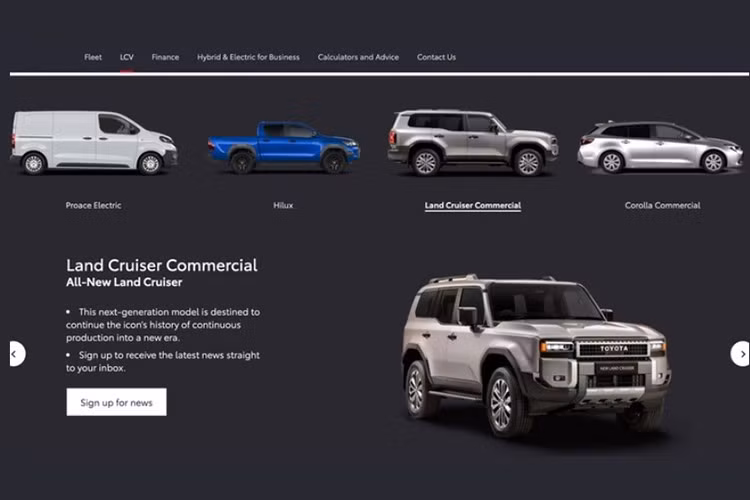 Đúng như tên gọi, đây là phiên bản xe van chở hàng của dòng xe Toyota Land Cruiser Prado 250 Series ở lục địa già. Đồng thời, đây cũng là mẫu xe thương mại cao cấp nhất trong dòng Toyota Professional.