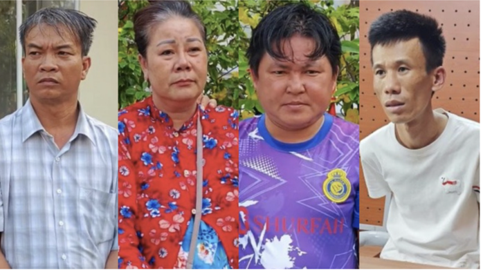 Bốn đối tượng trong nhóm cướp giật tài sản