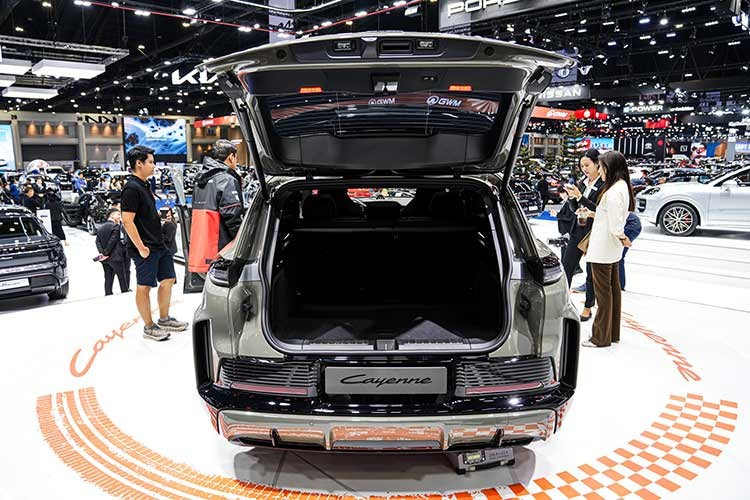 Cayenne Electric sử dụng hai mô-tơ điện đặt tại cầu trước và sau, cho công suất 408 mã lực. Khi kích hoạt chế độ Launch Control, công suất tối đa đạt 442 mã lực và mô-men xoắn 835 Nm. Xe có khả năng tăng tốc từ 0-100 km/h trong 4,8 giây và đạt tốc độ tối đa 230 km/h.