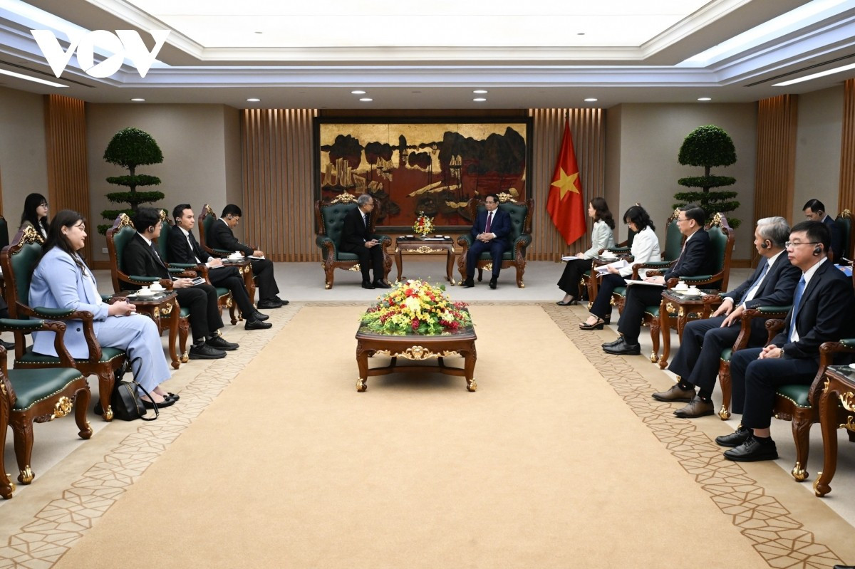 Toàn cảnh buổi tiếp Đại sứ Indonesia tại Việt Nam Adam Mulawarman Tugio của Thủ tướng Phạm Minh Chính