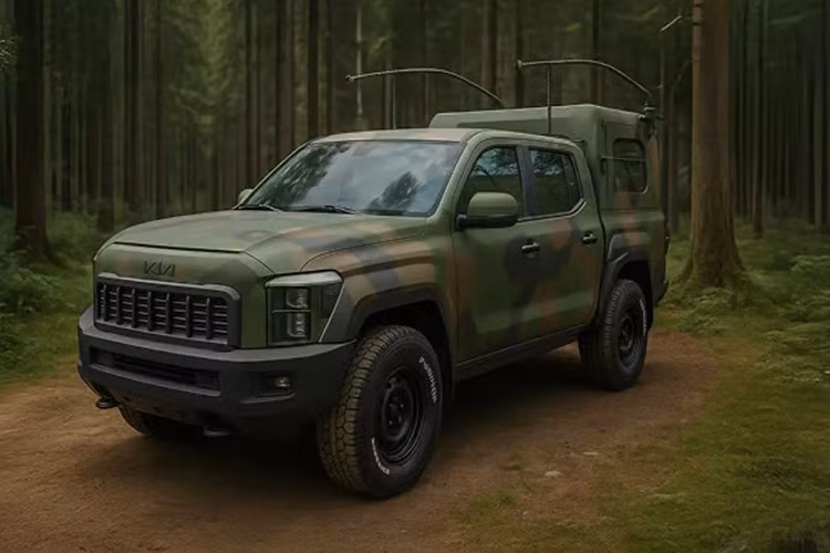 Một số khác biệt dễ nhận thấy bao gồm: cụm đèn trước lớn hơn, mặt ca-lăng đơn giản hơn, cản trước kiểu truyền thống hơn, vè bánh xe được làm trơn thay vì mang phong cách sắc cạnh như bản gốc. Thêm vào đó là các chi tiết quân sự như thùng xe kích thước lớn, bull bar và lớp sơn ngụy trang phù hợp môi trường.