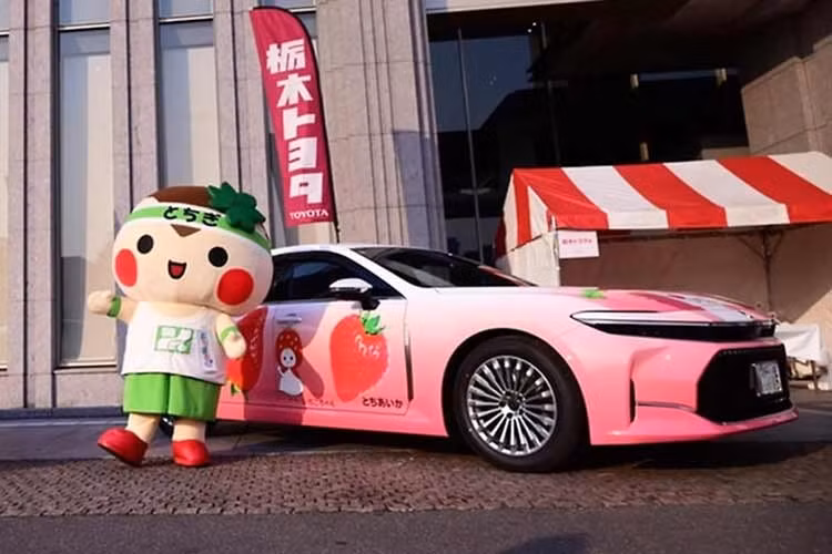 Chính yếu tố đặc trưng này đã trở thành cảm hứng chủ đạo cho dự án Ichigo Crown, với mục tiêu quảng bá hình ảnh địa phương thông qua một biểu tượng quen thuộc của ngành ôtô Nhật Bản. Thay vì vẻ ngoài của một chiếc xe dành cho giới thượng lưu, "Ichigo Crown" trông giống như một chiếc xe chở đồ ngọt bước ra từ truyện tranh.