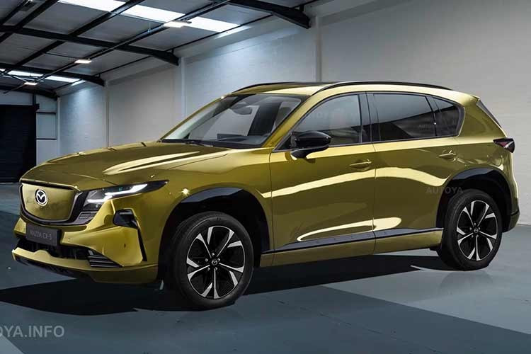 Dựa trên hình ảnh render của AutoYa, có thể thấy mẫu xe SUV điện Mazda CX-5e hoàn toàn mới được thiết kế theo hướng tối giản, cải tiến các chi tiết khí động học đặc trưng của dòng xe điện.