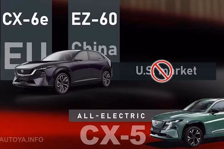 Mặt trước loại bỏ lưới tản nhiệt truyền thống, thay bằng bề mặt kín liền khối với viền đen bóng và logo Mazda nổi bật chính giữa. Cụm đèn pha LED mảnh, sắc nét, kéo dài sang hai bên, tích hợp dải định vị tạo cảm giác hiện đại và liền mạch.