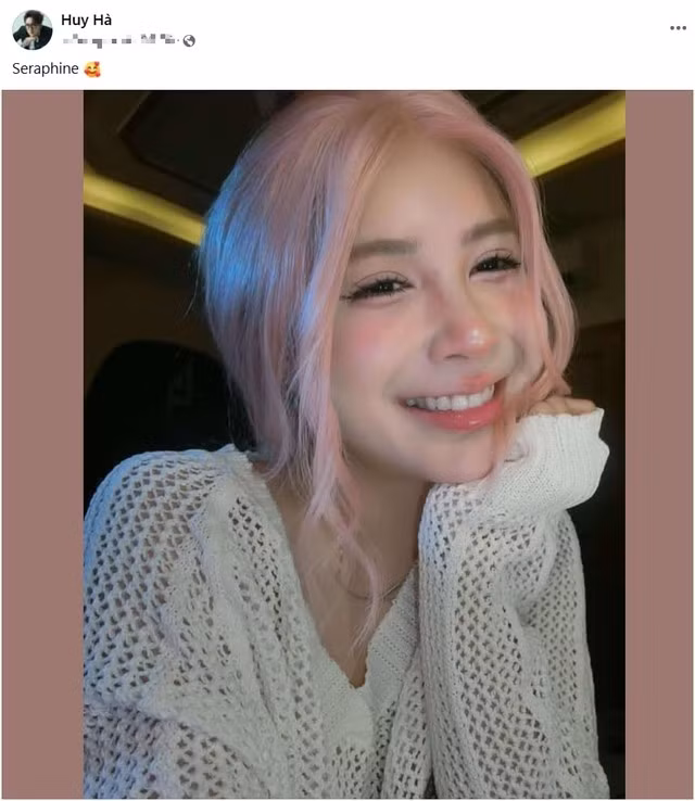Bạn trai của Quỳnh Ami còn không kiềm được mà "nịnh" bạn gái công khai rằng nhan sắc cô chẳng kém gì Seraphine đời thực.