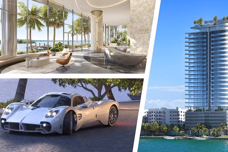 Tuy nhiên, nếu sở hữu hai căn penthouse ở tầng 28 có giá 28,5 triệu USD quy đổi 7,435 tỷ đồng và tầng 29 có giá 30 triệu USD quy đổi 7,826 tỷ đồng, sẽ nhận được hai chiếc siêu xe Pagani Utopia Roadster do chính tay nhà sáng lập thương hiệu - ông Horacio Pagani thiết kế.