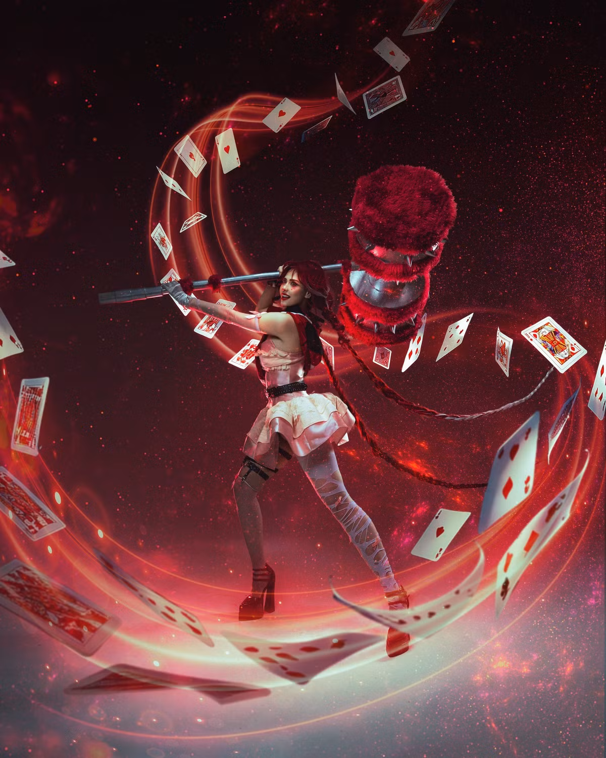 Tuy nhiên, thay vì chỉ sao chép lại hình ảnh nhân vật, Châm Sứa còn thổi vào đó nét cá tính riêng, vừa quyến rũ, vừa ngổ ngáo, đúng chất “bad girl” hiện đại.