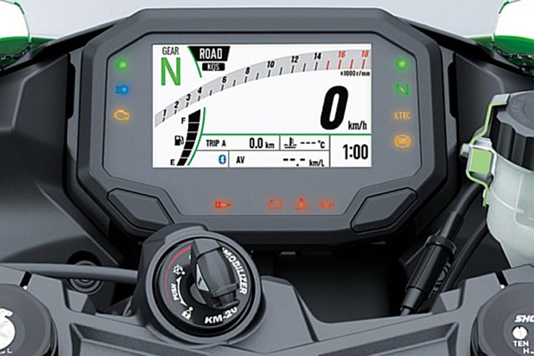 Phần mặt nạ xe được tạo hình nhiều lớp, kết hợp với hốc gió kiểu cánh gió và cánh gió cằm giúp tăng tính khí động học. Bên cạnh đó, xe còn có kính chắn gió thể thao, bình xăng tạo khối góc cạnh, yên xe tách rời thể thao, ống xả vểnh cao.