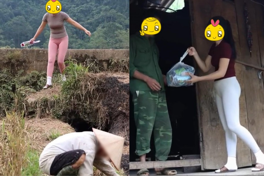 Mới đây trên mạng xã hội xôn xao chia sẻ nhiều loạt ảnh một cô gái đi từ thiện, tặng quà cho người dân dịp 20/10 ở Hà Giang. Hành động đẹp, song lại gây tranh cãi vì trang phục.