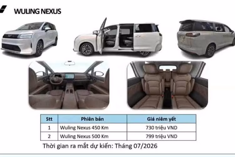 Trang bị an toàn của Wuling Nexus khá cơ bản với 4 túi khí, camera 360 độ với tính năng gầm trong suốt, hệ thống kiểm soát hành trình, hỗ trợ khởi hành ngang dốc, hệ thống chống bó cứng phanh ABS, phân phối lực phanh điện tử, cân bằng điện tử và phanh tay điện tử.