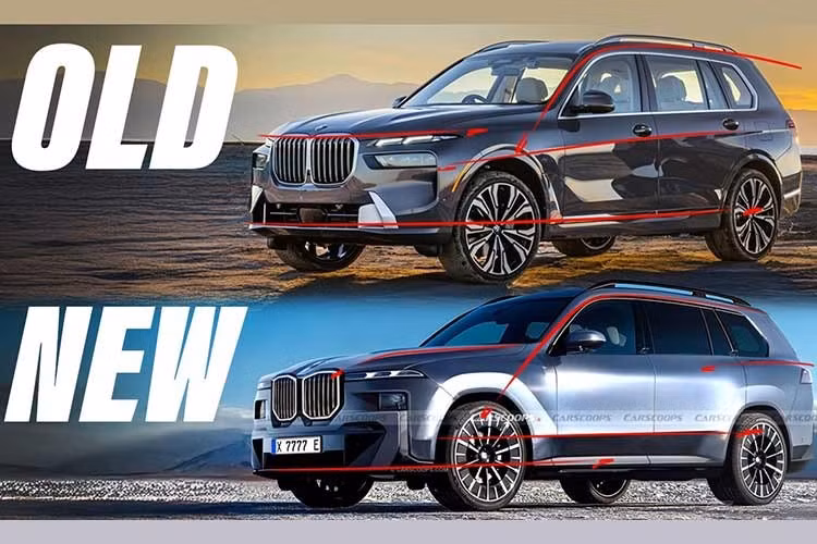 X7 - mẫu SUV hạng sang lớn nhất của BMW sẽ bước vào một cuộc cách mạng về ngoại thất, nội thất và công nghệ. Dự kiến, mẫu xe này sẽ giữ nguyên những tỷ lệ kích thước cơ bản nhưng sẽ có những thay đổi sâu sắc để đưa X7 bước vào kỷ nguyên thiết kế Neue Klasse của BMW.