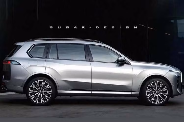 Một trong những thay đổi đáng chú ý trên BMW X7 2027 là việc thay thế tay nắm cửa truyền thống bằng các vây nổi, tương tự như thiết kế của Ford Mustang Mach-E. Chi tiết này không chỉ tạo nên một phong cách hiện đại mà còn giúp cải thiện hiệu quả khí động học cho xe, đặc biệt là các phiên bản điện trong tương lai.
