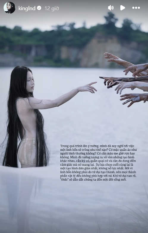 Một trong những yếu tố làm nên sức hút của đoạn clip chính là tạo hình "cực bạo" của Linh Ngọc Đàm. Cô xuất hiện với "phần nhìn" gần như nude, kết hợp giữa sự gợi cảm và sự nổi loạn.