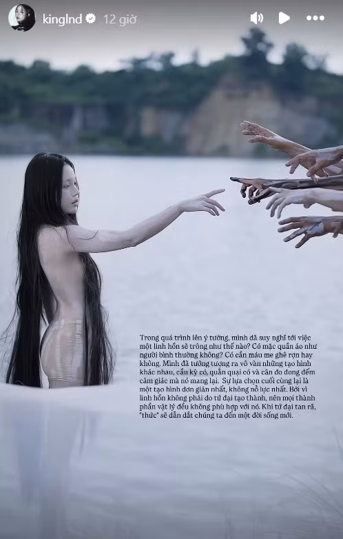 Một trong những yếu tố làm nên sức hút của đoạn clip chính là tạo hình "cực bạo" của Linh Ngọc Đàm. Cô xuất hiện với "phần nhìn" gần như nude, kết hợp giữa sự gợi cảm và sự nổi loạn.