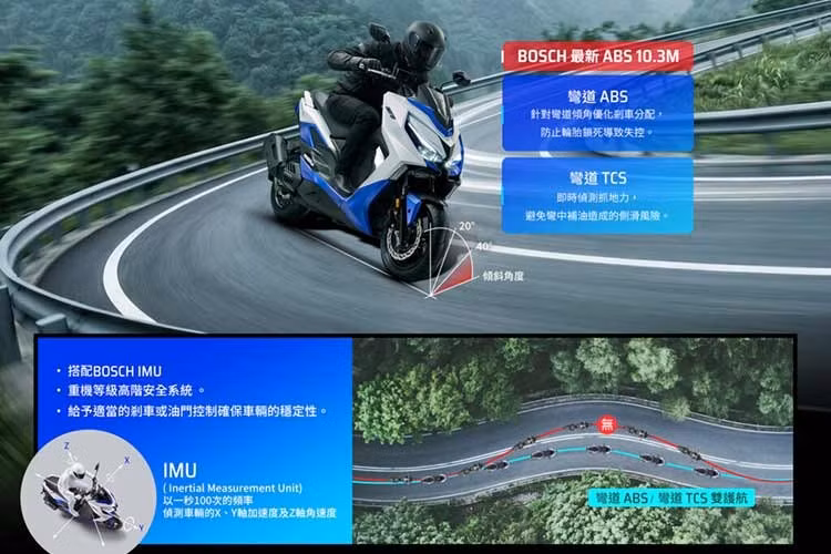 Về an toàn, G7 2026 được trang bị khá đầy đủ với cảm biến BOSCH IMU, hỗ trợ Cornering ABS và Cornering TCS, giúp tăng độ an toàn khi vận hành trong các tình huống phức tạp, đặc biệt trên những cung đường nhiều góc cua hoặc bề mặt thay đổi liên tục.