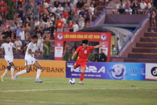 Không mất quá nhiều thời gian để U23 Việt Nam có được bàn vươn lên dẫn trước.