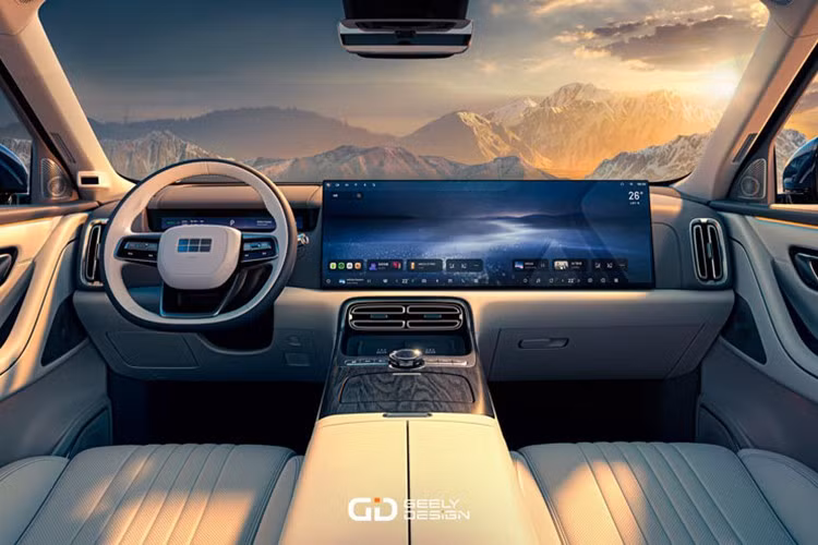 M9 được thiết kế theo ngôn ngữ chung của các dòng Geely Galaxy khác. Hiện Geely chưa công bố ảnh nội thất của Galaxy M9, nhưng hãng đã cho biết cabin ưu tiên sự thoải mái và không gian cho hành khách bởi chiều dài hiệu dụng 3,7 mét và chiều cao 1,3 mét.