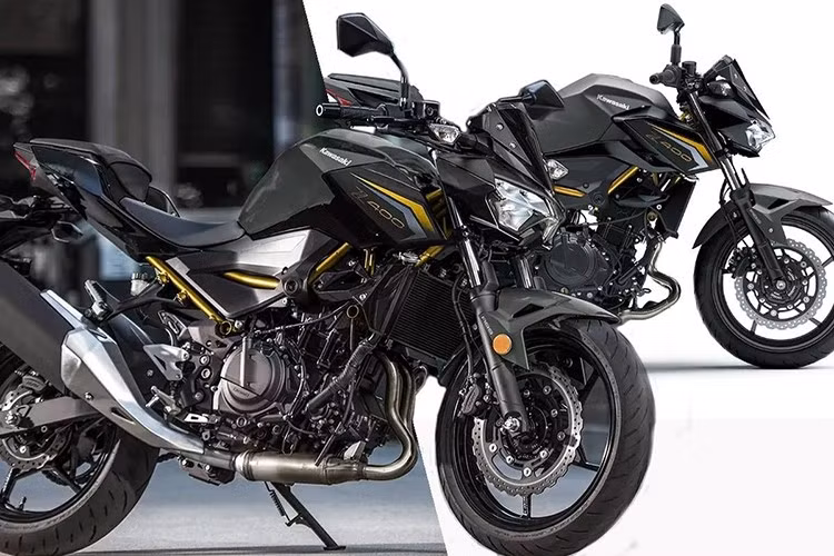 Z400 2026 sở hữu kích thước tổng thể dài 1.990 mm, rộng 800 mm, cao 1.055 mm; chiều dài cơ sở đạt 1.370 mm; chiều cao yên ở mức 785 mm và khoảng sáng gầm 145 mm. Các chi tiết như đèn pha, yếm trước, ốp hông và phần đuôi xe đều được thiết kế lại đồng bộ, mang đến cảm giác mạnh mẽ, hiện đại hơn.