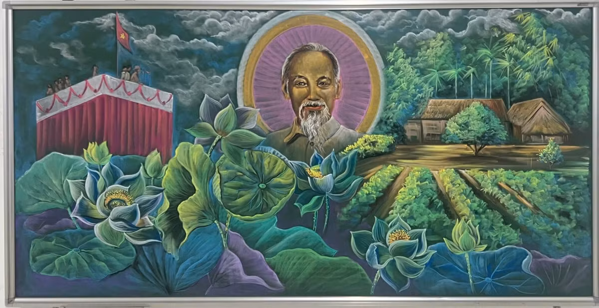 Chia sẻ trên VietNamNet, thầy Hạnh cho hay, tính đến thời điểm này, sau hơn 5 tháng thực hiện, thầy đã hoàn thành khoảng 5 tác phẩm vẽ phấn màu, mỗi tác phẩm là một câu chuyện khác nhau nhưng xoay quanh chủ đề kỷ niệm 80 năm Quốc khánh.