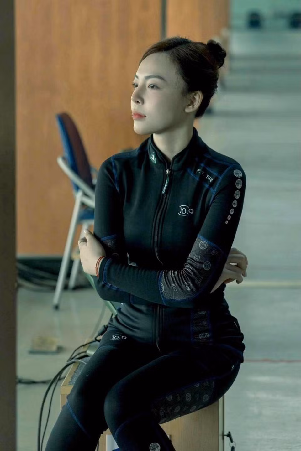 Trong các khung hình thi đấu, Phí Thanh Thảo ghi điểm với vẻ ngoài rạng rỡ, phong thái tập trung nhưng không kém phần tự tin.