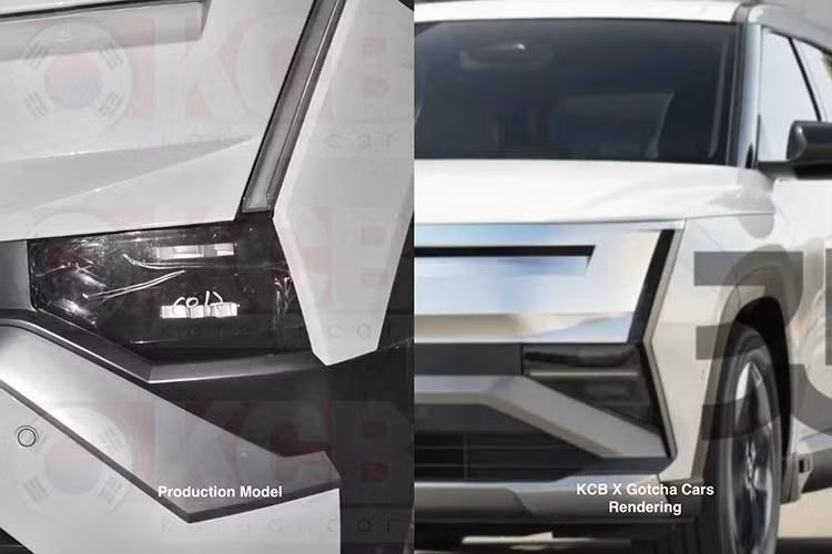 Phần đầu mẫu xe SUV cỡ C thương hiệu Hàn Quốc này nổi bật với dải đèn LED định vị ban ngày đặt dọc, kết hợp cụm đèn pha bố trí thấp và cản trước cỡ lớn. Nắp ca-pô thiết kế phẳng, tạo cảm giác chắc chắn và hiện đại.