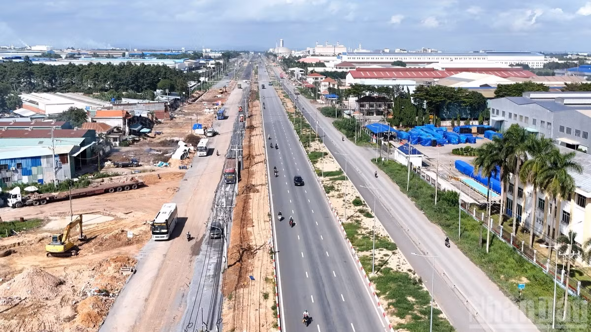Tại dự án nâng cấp, mở rộng đường 25B đoạn từ trung tâm phường Nhơn Trạch đến Quốc lộ 51 dài hơn 9km, tổng mức đầu tư gần 1.493 tỷ đồng.