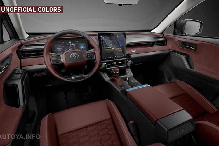 Bên trong khoang nội thất, bản phác họa cho thấy sẽ không có quá nhiều thay đổi so với RAV4 thế hệ hiện tại, ngoại trừ một màn hình trung tâm dựng dọc, tương tự như cách Tesla hay Ford đang áp dụng.