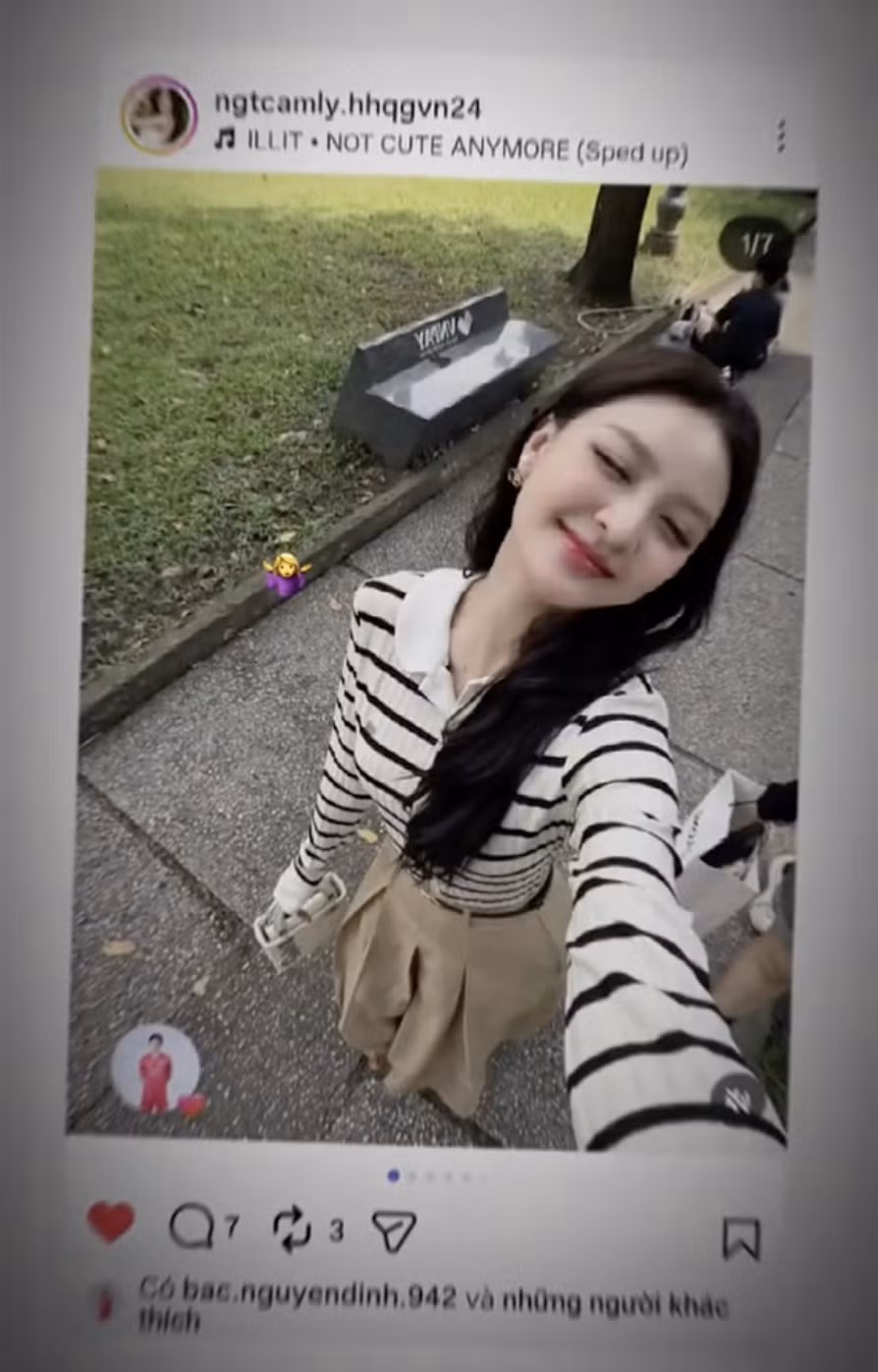 Kèm theo đó, netizen phát hiện Đình Bắc từng thả tim một bức ảnh của Cẩm Ly từ tháng 12/2025, tuy nhiên lượt thích này sau đó đã biến mất, khiến netizen càng thêm tò mò.