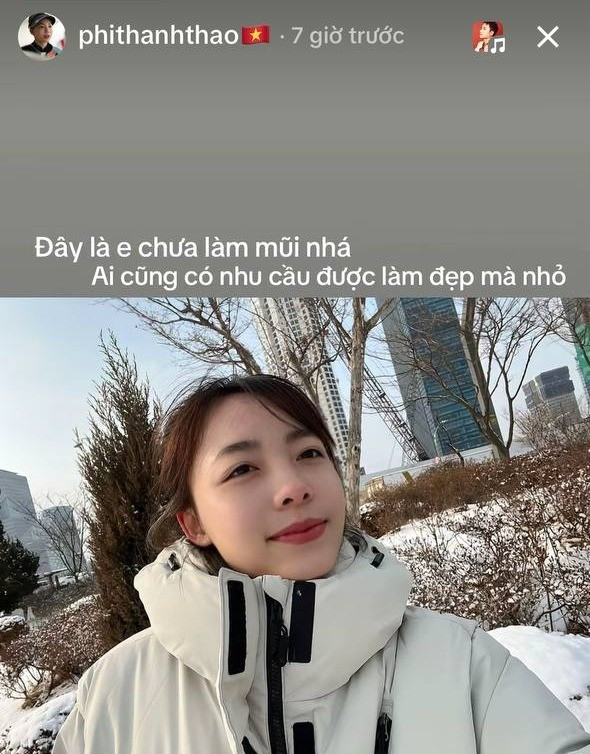 Cụ thể, Phí Thanh Thảo thừa nhận đã làm mũi để gương mặt hài hòa hơn.