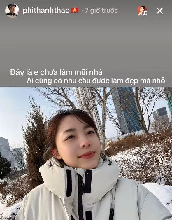 Cụ thể, Phí Thanh Thảo thừa nhận đã làm mũi để gương mặt hài hòa hơn.