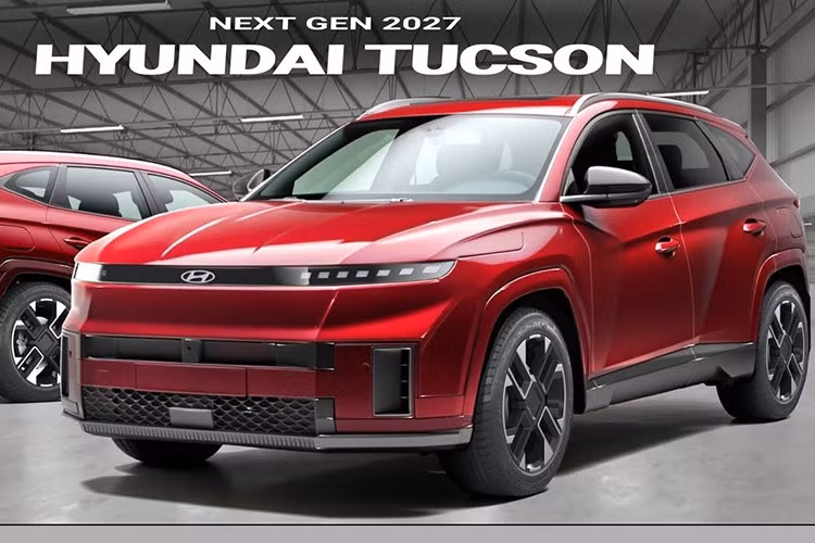 Dù không phải là thiết kế chính thức, bản dựng kỹ thuật số này cho thấy mẫu xe SUV Hyundai Tucson 2027 thế hệ mới có thể sở hữu một ngoại hình hiện đại hơn với nhiều chi tiết được tái thiết kế đáng chú ý.