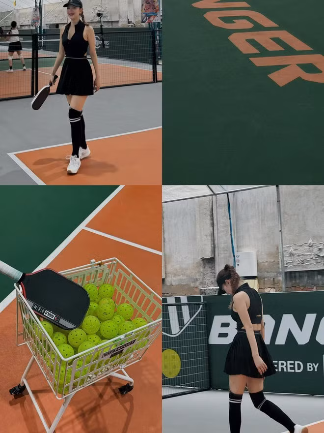 Chia sẻ về đam mê pickleball, Minh Hằng viết: "Tình yêu của mình dành cho thể thao đã nảy nở từ rất lâu. Nó không chỉ là một sở thích, mà còn là một phần không thể thiếu trong cuộc sống...".