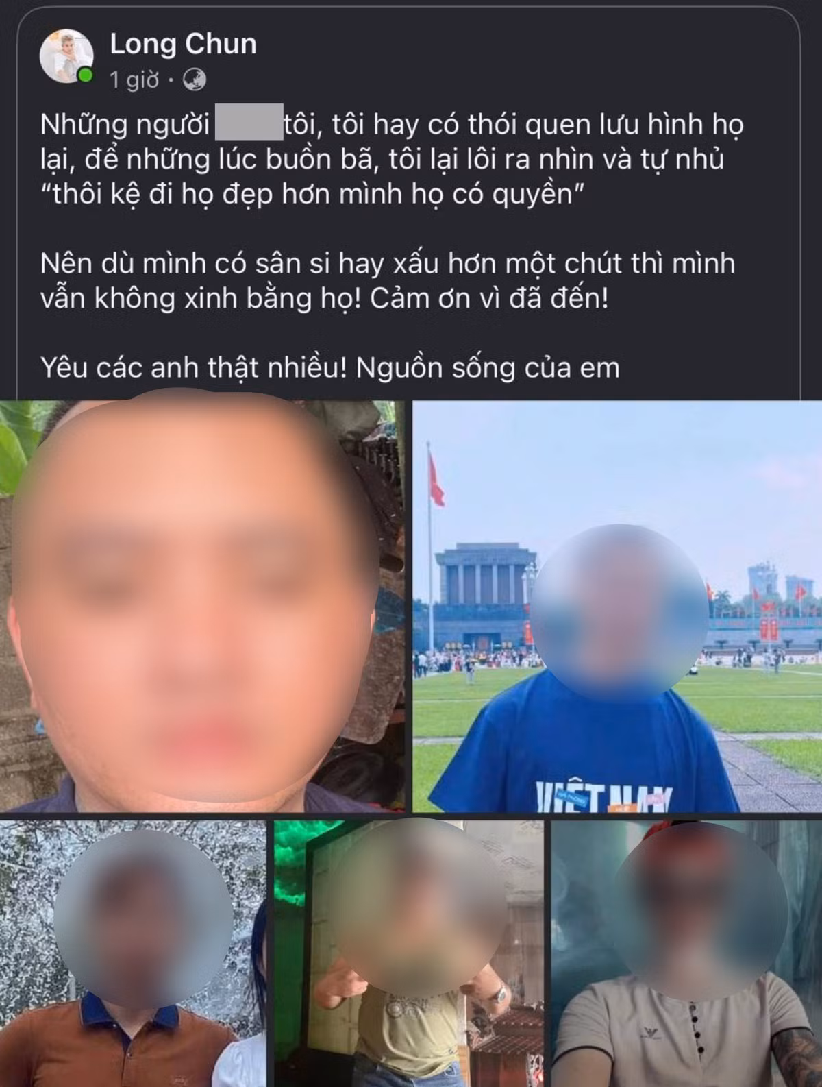 Cụ thể, TikTok Long Chun đã công khai gương mặt của một loạt người dùng mạng xã hội với những câu nói đầy ẩn ý.