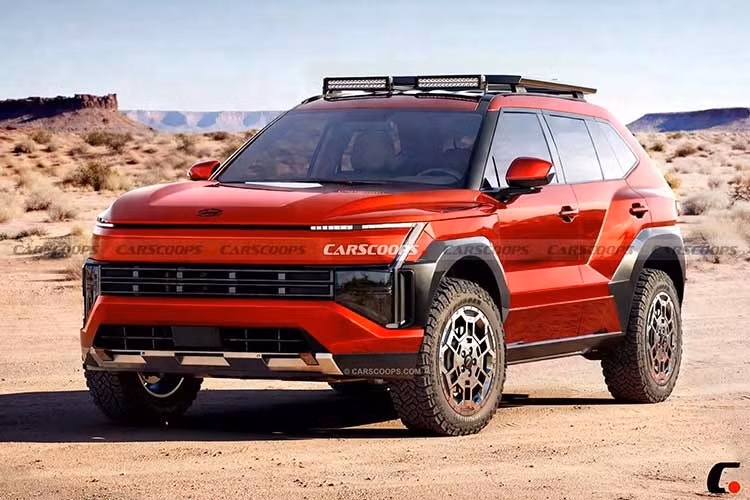 Lưới tản nhiệt hai tầng màu đen được đặt thấp trên cản trước, góp phần tạo nên diện mạo mới lạ cho phần đầu xe. Nhìn từ bên hông, Tucson mới có nhiều điểm tương đồng với Hyundai SantaFe thế hệ mới, đặc biệt là thiết kế vòm bánh xe vuông vức. Xe cũng được trang bị tay nắm cửa dạng ẩn, các chi tiết ốp đen ở chân cửa cùng thanh giá nóc màu đen.