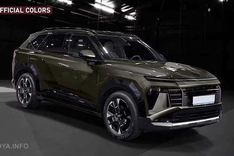 Trên bản dựng Hyundai Tucson 2027 từ AutoYa, xe sở hữu cụm đèn LED mới gọn gàng và phần đầu xe phẳng, hiện đại hơn so với bản hiện tại. Thân xe dự kiến cũng sẽ bớt “gân guốc”, mang lại cảm giác cứng cáp và thực dụng hơn.