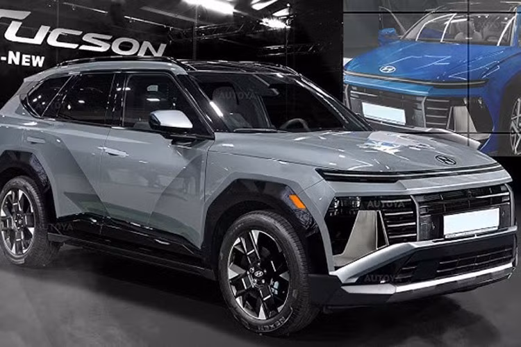 Trong bản dựng, Hyundai Tucson 2027 sở hữu đầu xe cơ bắp với lưới tản nhiệt dạng đứng đầy uy lực, đèn định vị ban ngày dạng “Starmap” cá tính cùng các chi tiết ngoại thất đậm chất việt dã. Tuy nhiên, theo các nguồn tin thực tế, Tucson thế hệ mới sẽ mang thiết kế vuông vức hơn, lấy cảm hứng từ Santa Fe.