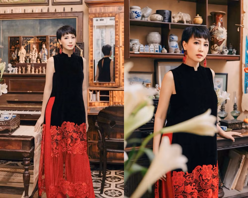 Tổng thể bà Mai Đoàn mang đến vẻ vừa sang, vừa trẻ, lại có chút quyền lực - đúng kiểu "mẹ ngoại quốc dân làng bóng đá" luôn cực thu hút trong mắt netizen.