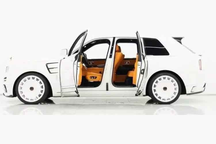 Phần dưới của cản trước hoàn toàn mới, đúng như Mansory đã ký, cũng như phần cản trước với các cánh gió nhỏ bên hông. Bộ mâm xe hoàn toàn phù hợp với dự án này, và nhờ hệ thống treo được tinh chỉnh, chiếc xe có thể hạ gầm sát mặt đường hơn so với nguyên bản.