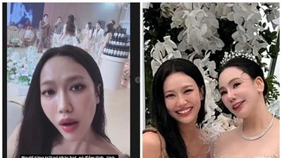 Diệu Nhi khoe khoảnh khắc hài hước ở đám cưới Hồ Quỳnh Hương