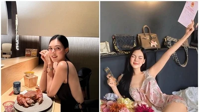 Diễn viên Lê Ngọc Trinh khoe túi hiệu, sổ đỏ dịp sinh nhật
