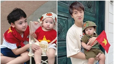 Những 'mầm non yêu nước' trong showbiz Việt khoe vẻ đáng yêu