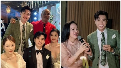 'Ông hoàng tiệc cưới' Quốc Trường dự hôn lễ của Hồ Quang Hiếu