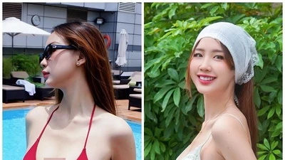“Hoa hậu cao nhất Vbiz” Bảo Ngọc khoe dáng với bikini