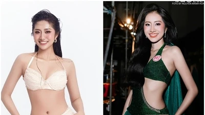 Hoa hậu Việt Nam Hà Trúc Linh diện bikini khoe dáng nuột nà